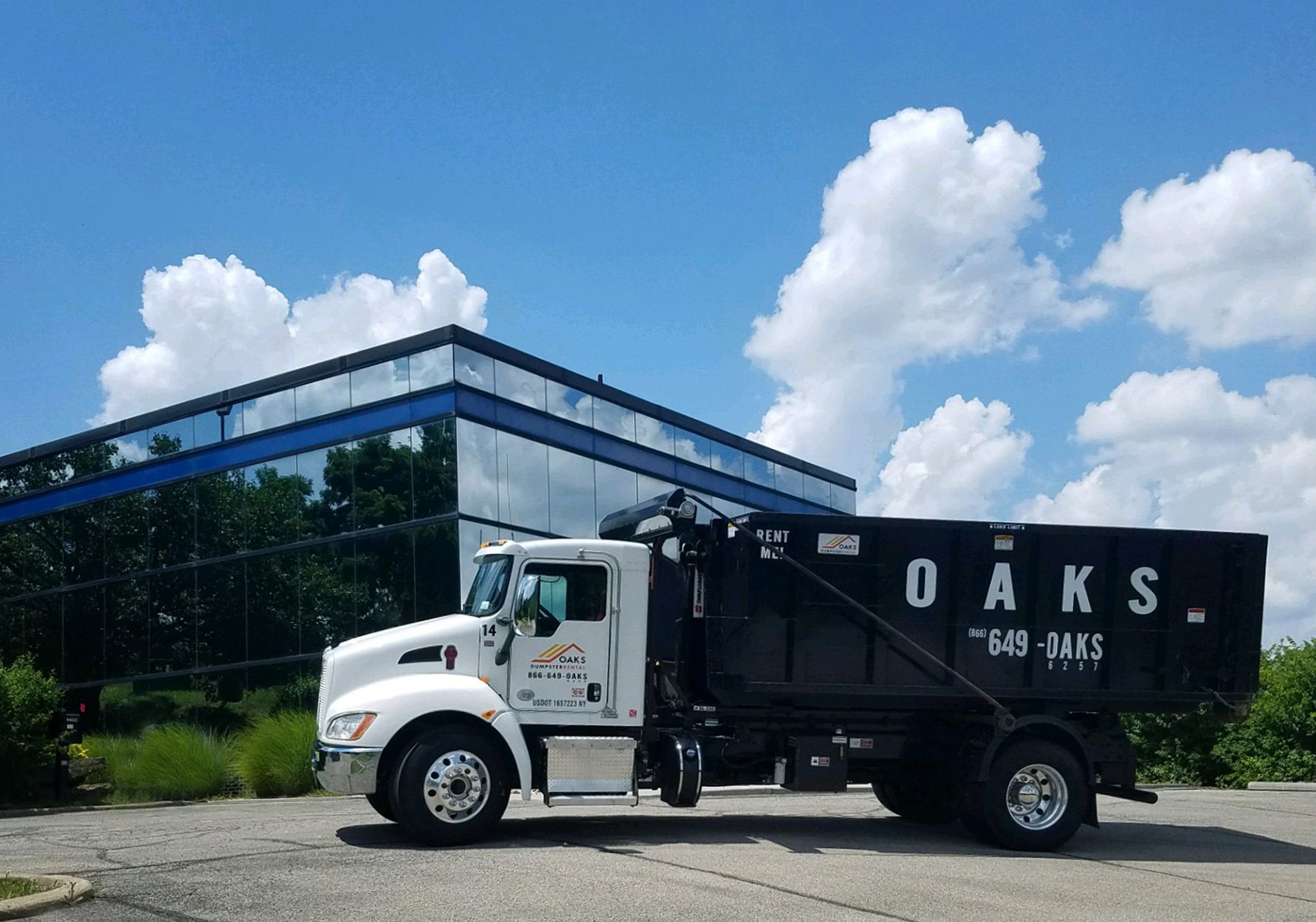 Dumpster at a commercial site