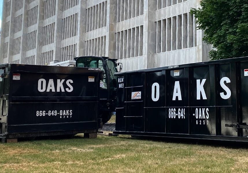 black dumpsters for waste management